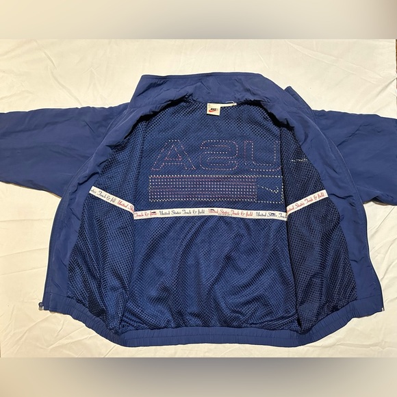 NIKE USA Olympic 1996 Track Field Swoosh Lined Windbreaker Jacket XXL - Picture 4 of 5